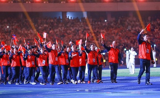 La delegación de deportes de Vietnam (Fotografía: sggp)