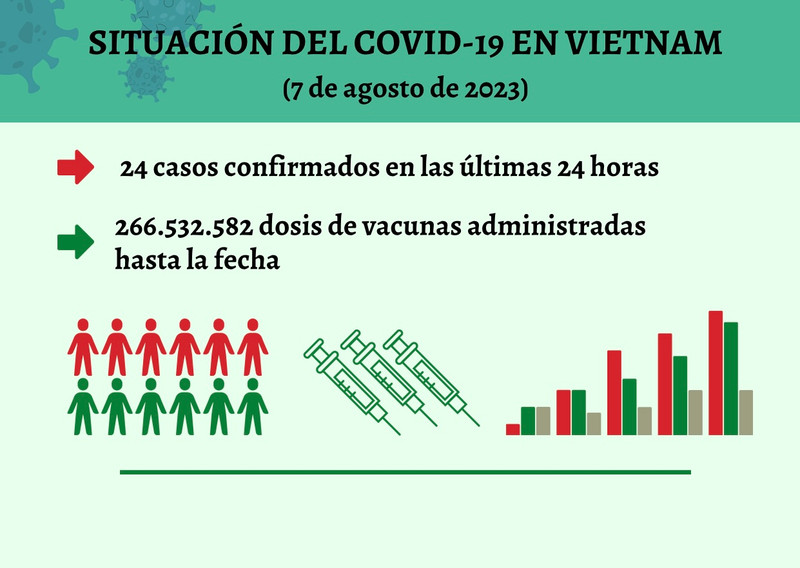 Infografía: Actualización sobre la situación del Covid-19 en Vietnam - 7 de agosto de 2023