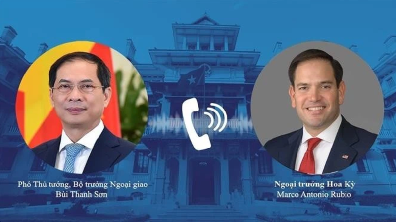Vicepremier y canciller vietnamita conversa con secretario de Estado de EE.UU.