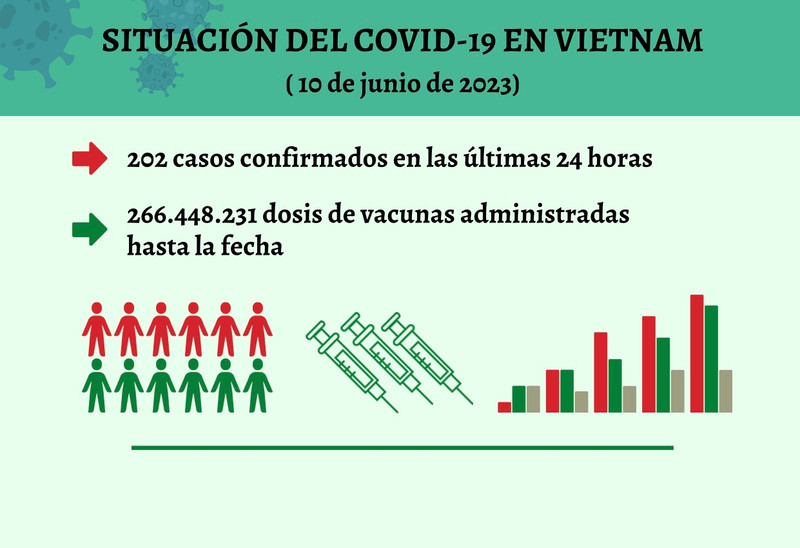 Infografía: Actualización sobre la situación del Covid-19 en Vietnam - 10 de junio de 2023