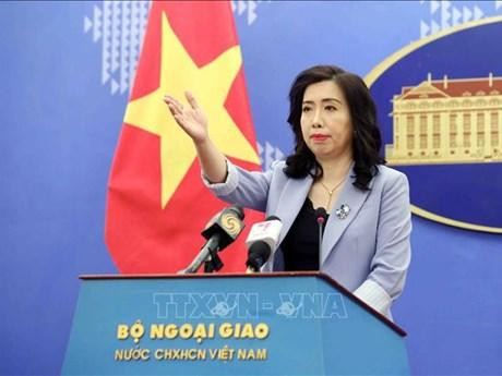 La portavoz de la Cancillería de Vietnam, Le Thi Thu Hang. (Fotografía: VNA)