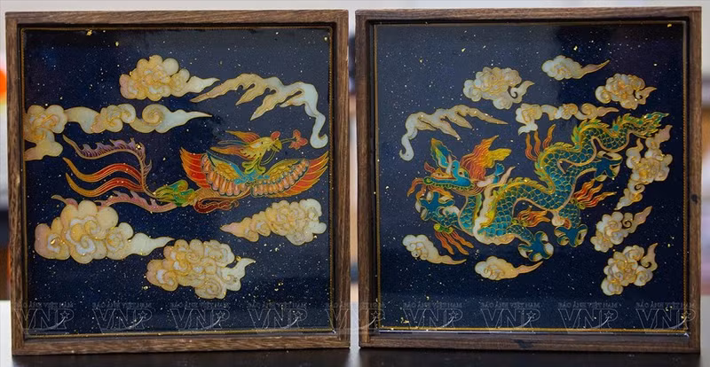Pintura sobre dragón hecha con técnicas exquisitas de Hoa kim sa. (Foto: Revista Ilustrada Vietnam)