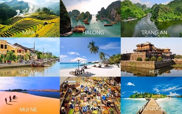 Los destinos turísticos en Vietnam (Fuente: VNA)