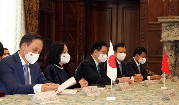 La miembro del Buró Político y presidenta del Grupo de Parlamentarios de Amistad Vietnam – Japón, Truong Thi Mai, realizó una visita de trabajo en Japón. (Fotografía: VNA)