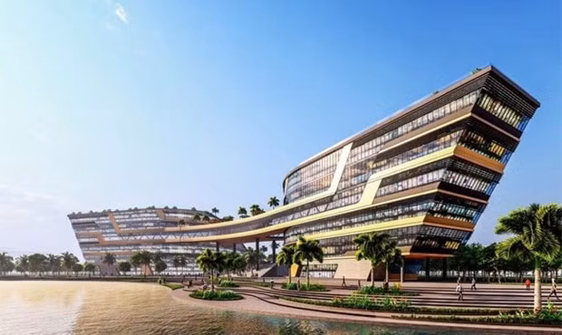 La obra de Centro Nacional de Innovación en el Parque de Alta Tecnología de Hoa Lac (Fotografía: Internet)