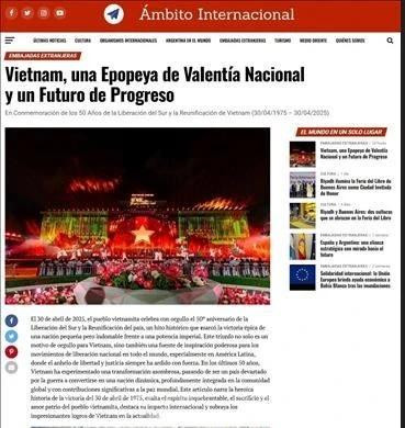 Medios latinoamericanos afirmaron que la victoria del 30 de abril no sólo fue un motivo de orgullo para Vietnam sino también una fuerte fuente de inspiración para los movimientos de liberación nacional en todo el mundo, especialmente en América Latina. (Foto: VNA)