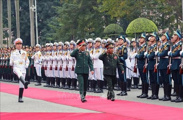 En la ceremonia de bienvenida. (Fotografía: VNA)