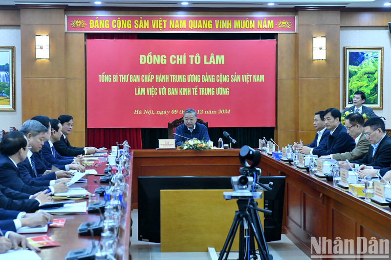 El secretario general del Partido Comunista de Vietnam, To Lam, en el evento. (Foto: Nhan Dan)