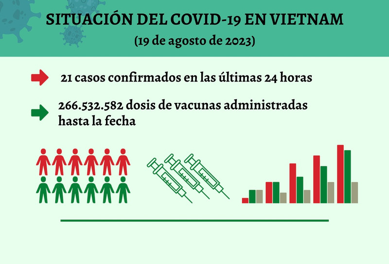Infografía: Actualización sobre la situación del Covid-19 en Vietnam - 19 de agosto de 2023