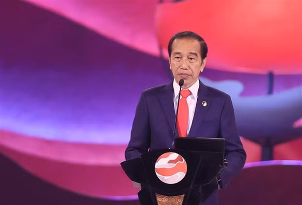 El presidente de Indonesia, Joko Widodo, en la ceremonia de apertura. El presidente de Indonesia, Joko Widodo, en la ceremonia de apertura.