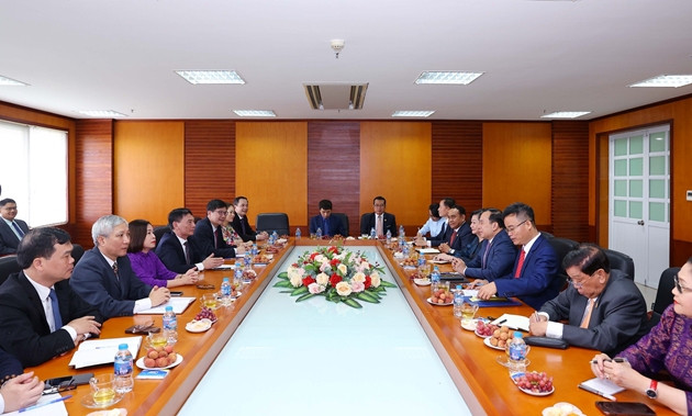 En la reunión de trabajo. (Foto: thanhtra.com.vn)
