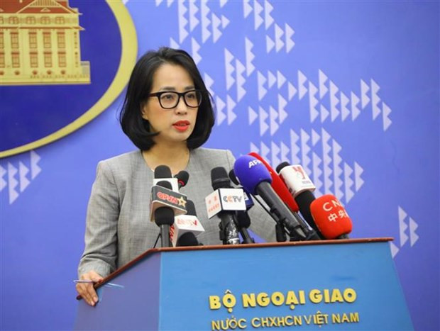 La portavoz del Ministerio de Relaciones Exteriores de Vietnam, Pham Thu Hang (Fotografía: VNA)