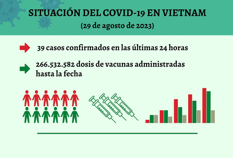 Infografía: Actualización sobre la situación del Covid-19 en Vietnam - 29 de agosto de 2023