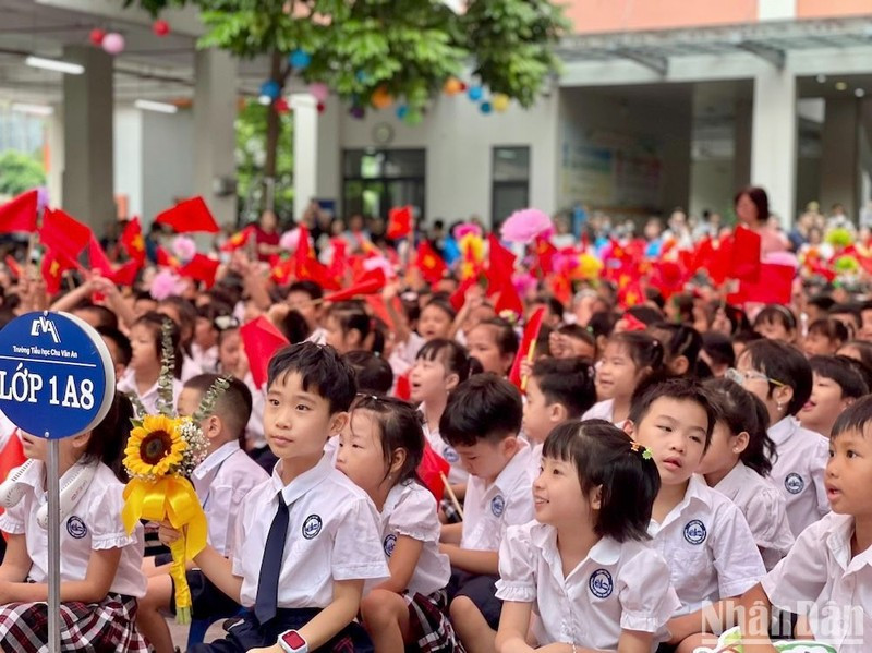 En la escuela secundaria Ngo Quyen. (Fotografía: VNA)