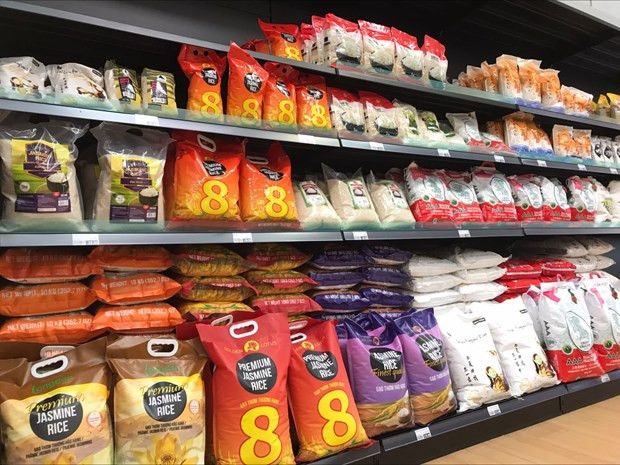 Arroz vietnamita en el supermercado de Longdan. (Fotografía: VNA)
