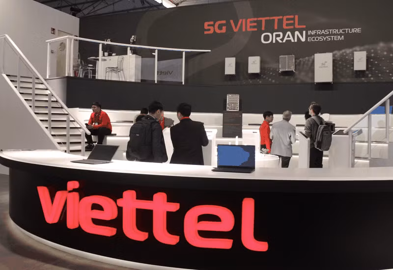 Stand de Viettel en el Congreso Mundial de Móviles 2024.