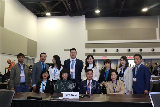 La delegación de Vietnam en el evento (Foto: VNA)