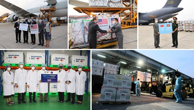 En la lucha contra la pandemia de la Covid-19, Vietnam ha recibido millones de dosis de vacunas contra la Covid-19 por la "diplomacia de vacunas". (Fotografía: VNA)