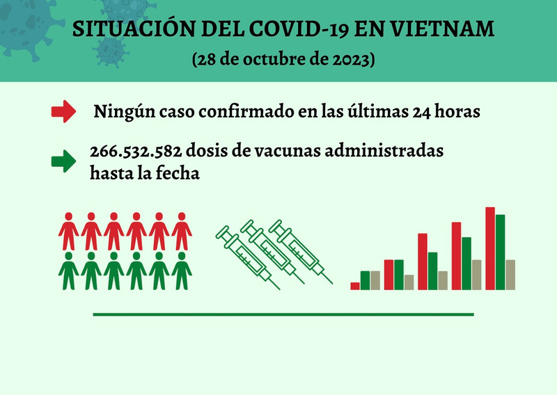 Infografía: Actualización sobre la situación del Covid-19 en Vietnam - 28 de octubre de 2023