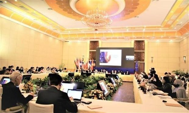 La reunión de consulta entre ministros económicos de la Asean y la Unión Europea. (Fotografía: VNA)