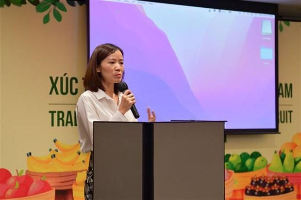 Le Thi Mai Anh, del Departamento de Mercado de Asia-África del Ministerio de Industria y Comercio (Fotografía: VNA)
