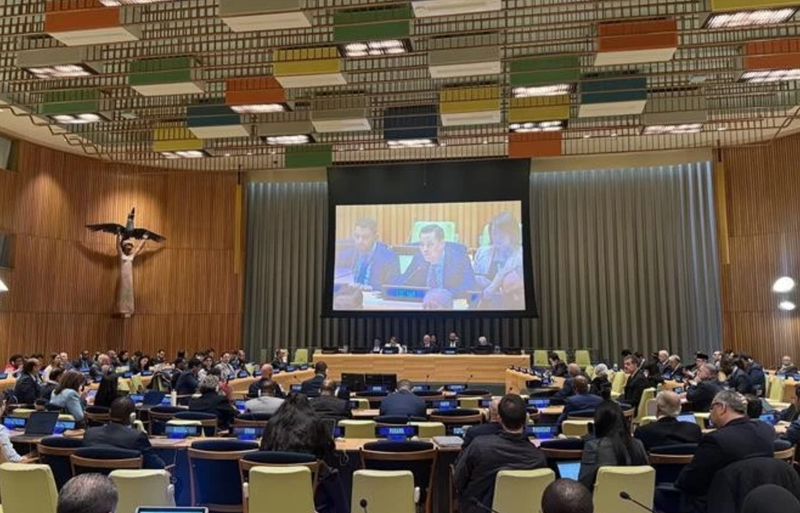 El embajador Dang Hoang Giang, representante permanente de Vietnam ante la ONU, habla en el evento. (Foto: VNA)