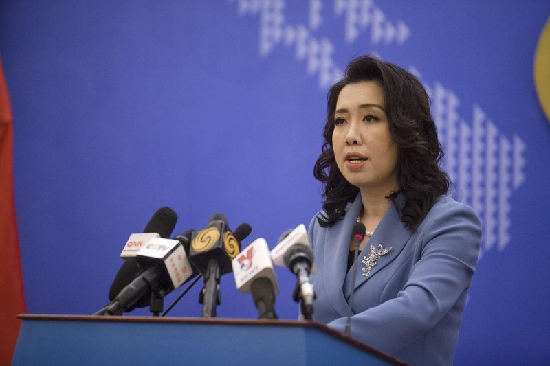 La portavoz de la Cancillería de Vietnam, Le Thi Thu Hang. (Fotografía: VOV)