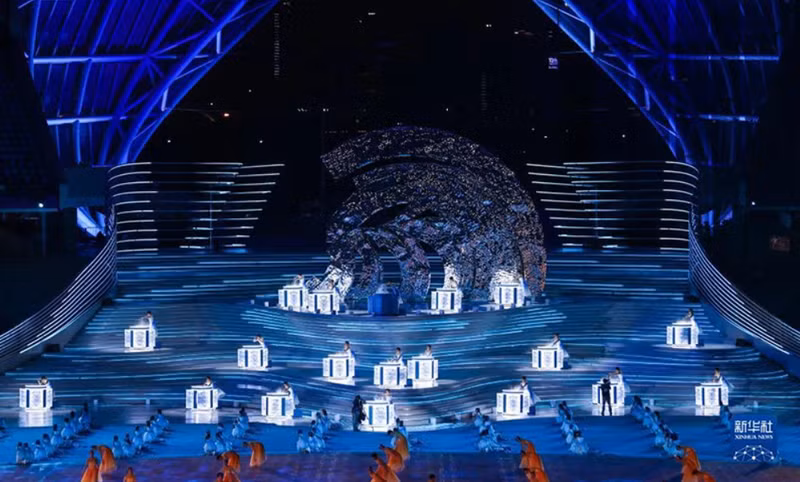 Espectáculos artísticos en el acto inaugural de ASIAD 19.
