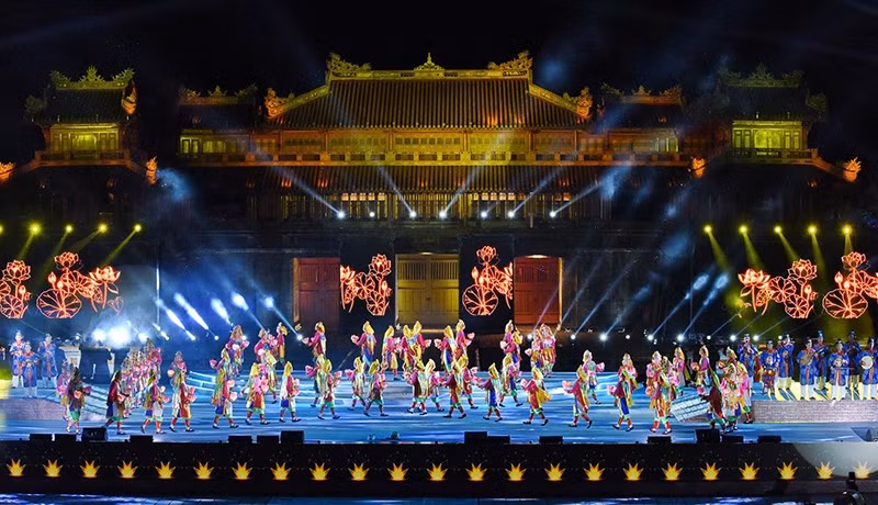 Presentación de la música de la corte real en Hue (Foto: VNA)