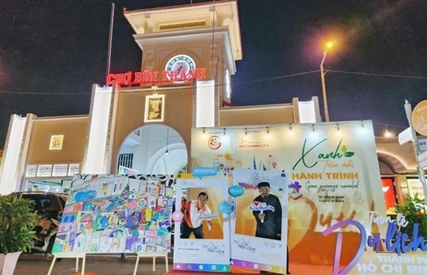 El mercado de Ben Thanh, uno de los destinos en el tour nocturno (Foto: VNA)