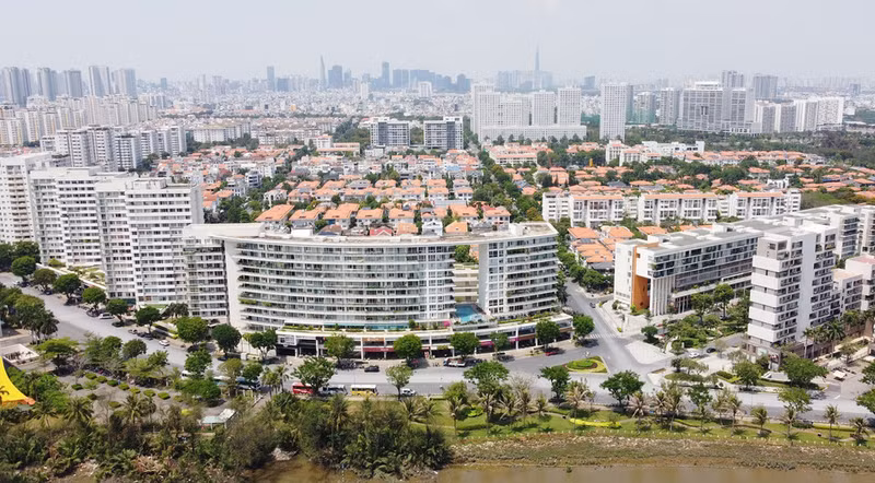 Panorama del barrio Nam Quang 2, zona residencial de Phu My Hung.
