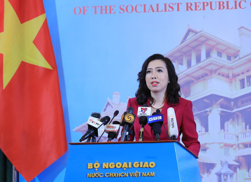 La portavoz de la Cancillería de Vietnam, Le Thi Thu Hang. (Fotografía: VNA)