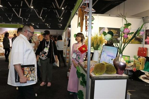 Visitantes en el pabellón de Vietnam. (Fotografía: VNA)
