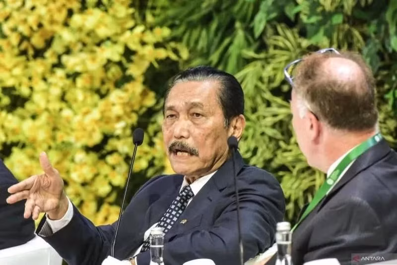 El ministro coordinador de Inversiones de Indonesia, Luhut Binsar Pandjaitan, en el evento. (Foto: en.antaranews.com)