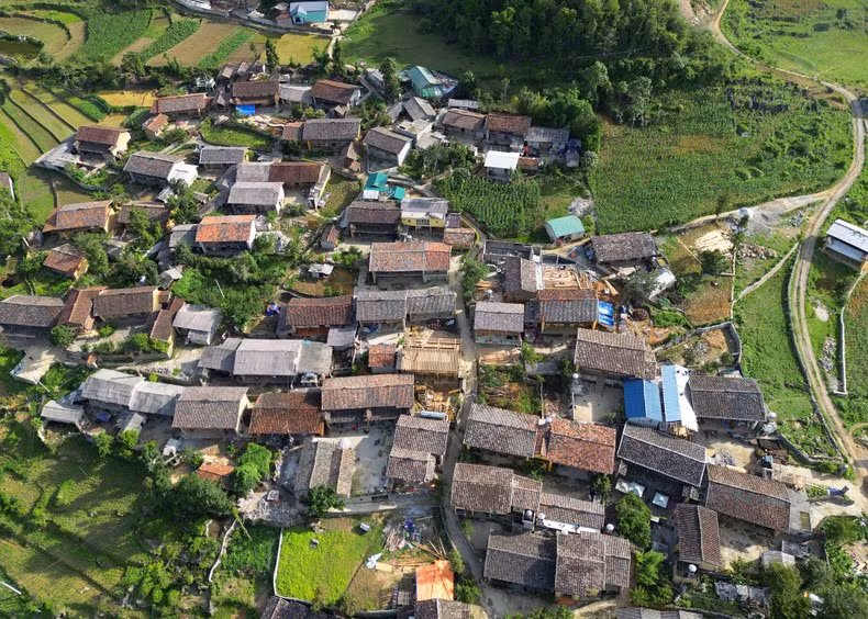 Un rincón del pueblo de Yen Minh, en el distrito homónimo.