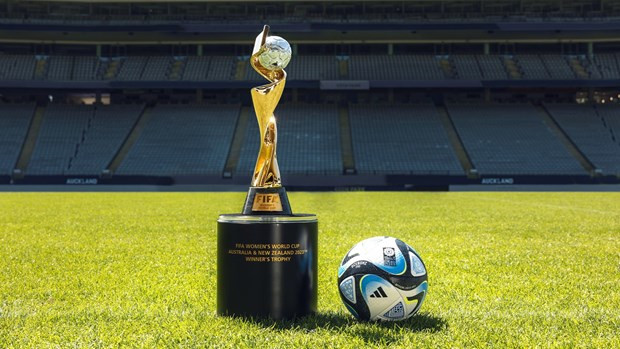 Trofeo de la Copa Mundial Femenina 2023 (Fotografía: VNA)