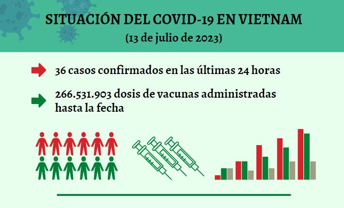 Infografía: Actualización sobre la situación del Covid-19 en Vietnam - 13 de julio de 2023