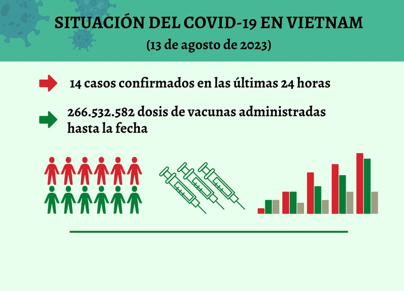 Infografía: Actualización sobre la situación del Covid-19 en Vietnam - 13 de agosto de 2023