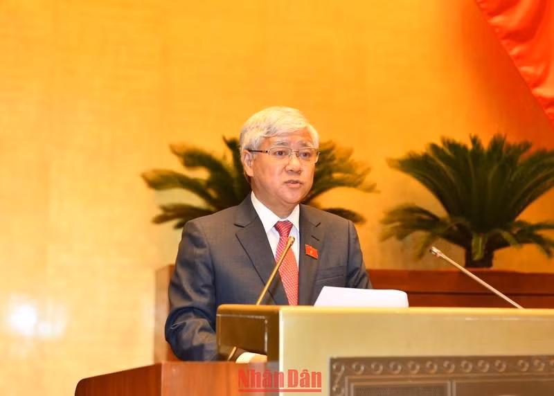 El presidente del Comité Central del Frente de la Patria de Vietnam, Do Van Chien en el evento.