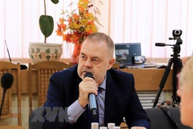 Grigory Trofimchuk, presidente del Consejo de Expertos de la Fundación Euroasiática de Apoyo a la Investigación Científica. (Fotografía: VNA) 