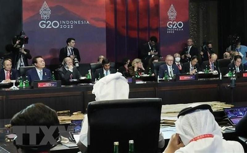 En la cumbre del Grupo de los 20 países industrializados y emergentes (Fotografía: YONHAP/VNA)