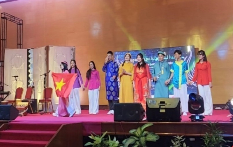 Delegación de Vietnam en el XIX Foro Cultural Juvenil de la Asean. (Fuente: VNA)