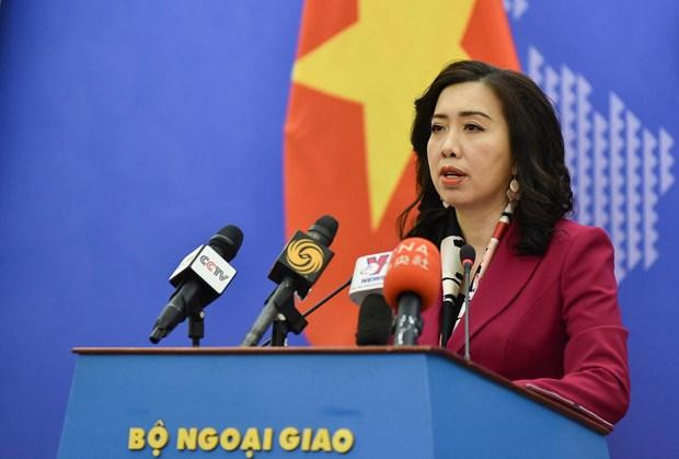 La portavoz de la Cancillería de Vietnam, Le Thi Thu Hang. (Fotografía: VNA)