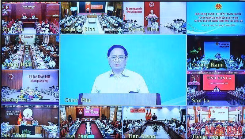 El primer ministro vietnamita, Pham Minh Chinh, en la reunión.