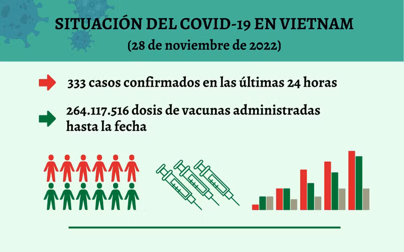 Infografía: Actualización sobre la situación del Covid-19 en Vietnam - 28 de noviembre de 2022