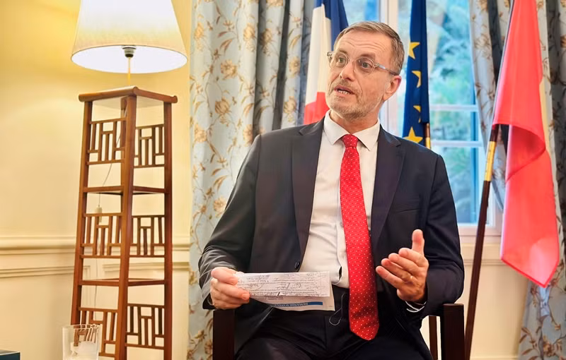 El embajador francés en Vietnam, Olivier Brochet. (Foto: VGP)