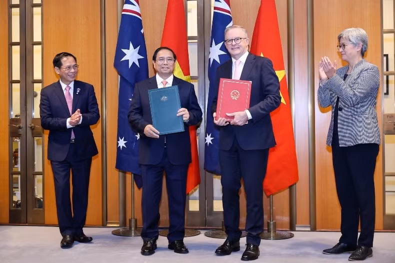 Vietnam y Australia elevan el 7 de marzo de 2024 sus nexos al nivel de asociación estratégica integral.