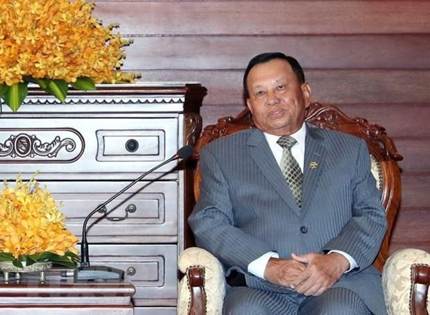 El presidente del Senado de Camboya, Samdech Say Chhum. (Fotografía: VNA)