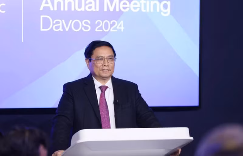 El primer ministro de Vietnam, Pham Minh Chinh, habla en el evento. (Foto: VNA)