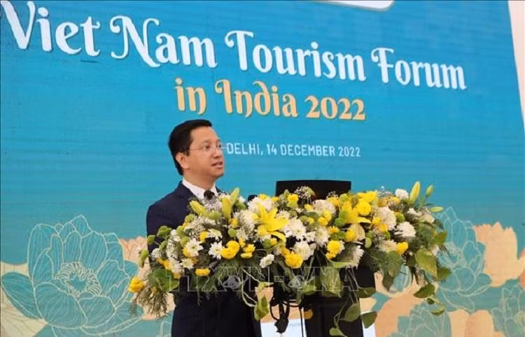 El embajador vietnamita en la India, Nguyen Thanh Hai en el evento (Fotografía: VNA)